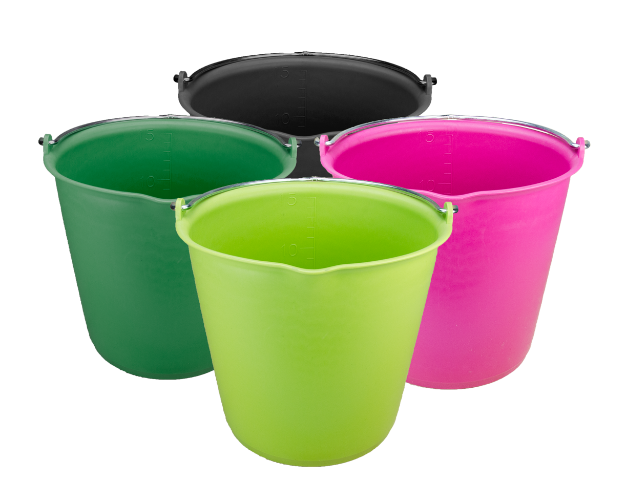 15 l bucket with spout black barn livestock feeding drinking technology feeding bowls