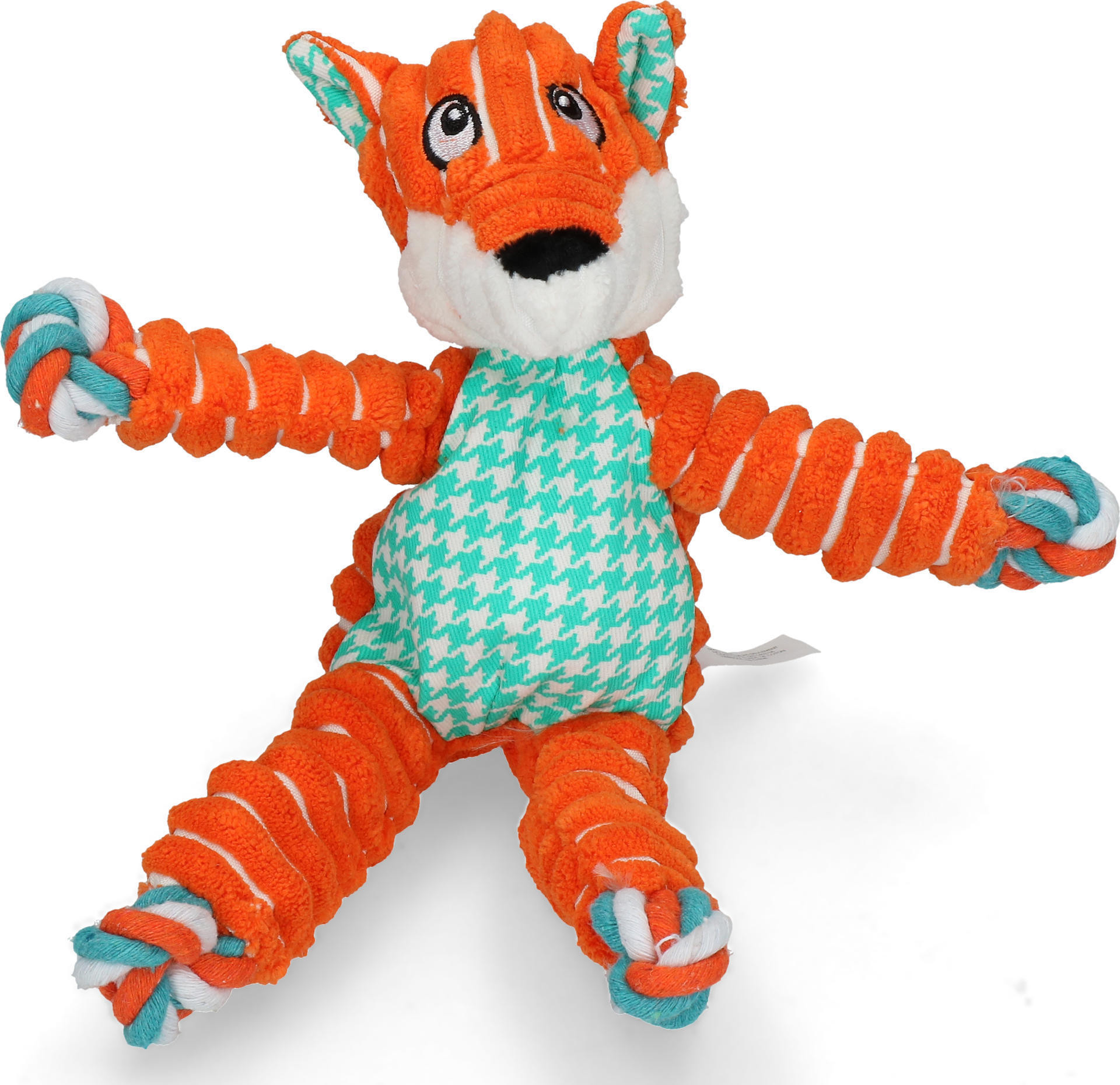 Rope and fox figurine small medium dog toy ropes