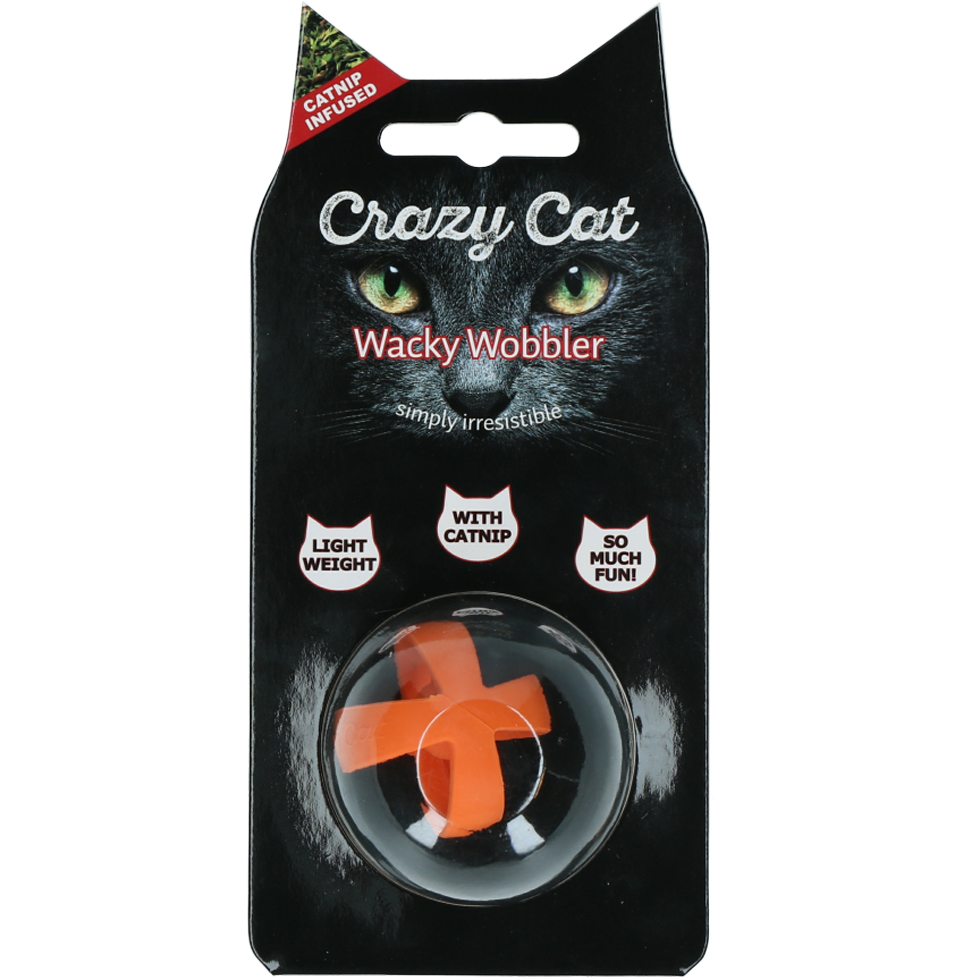 Wacky Wobbler ball Orange cat toy