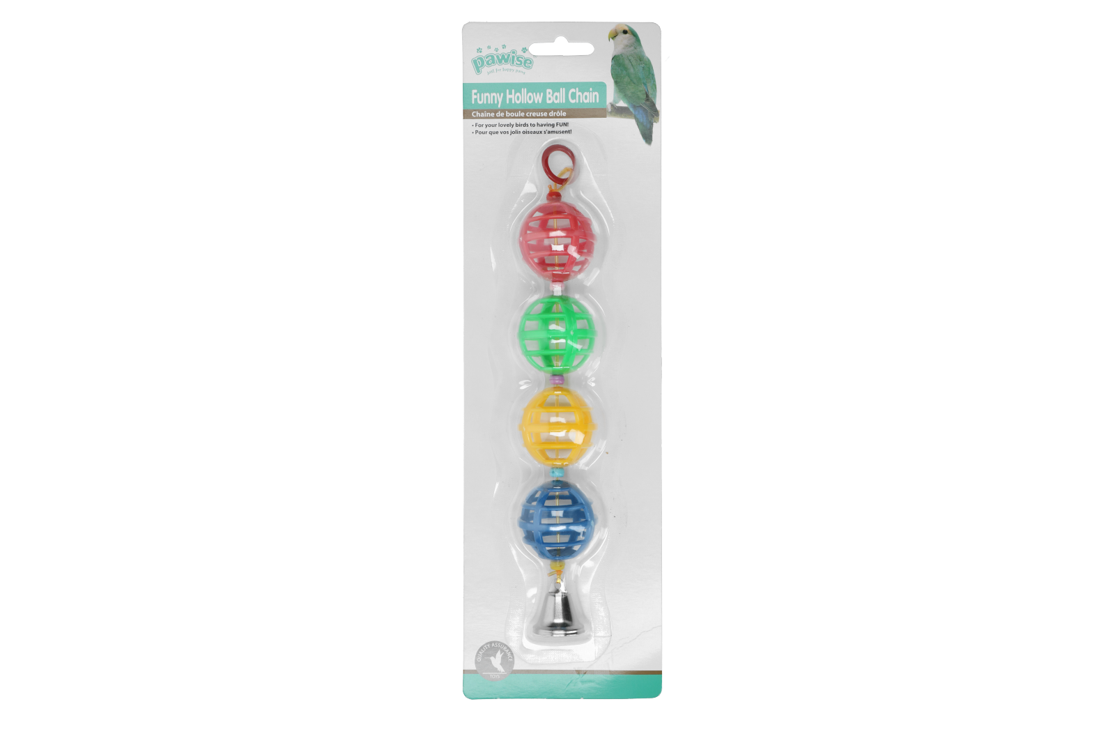 Ball game with rattle bird parrot game