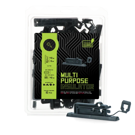 Electric fence tape insulator for livestock