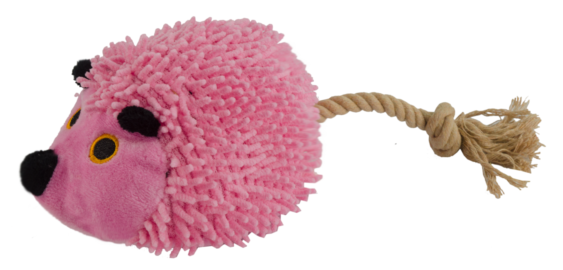 Plush pink piggy dog toy