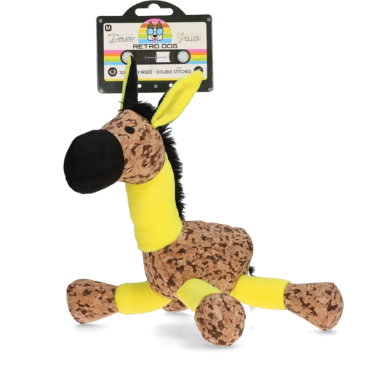 Retro donkey yellow M dog toy