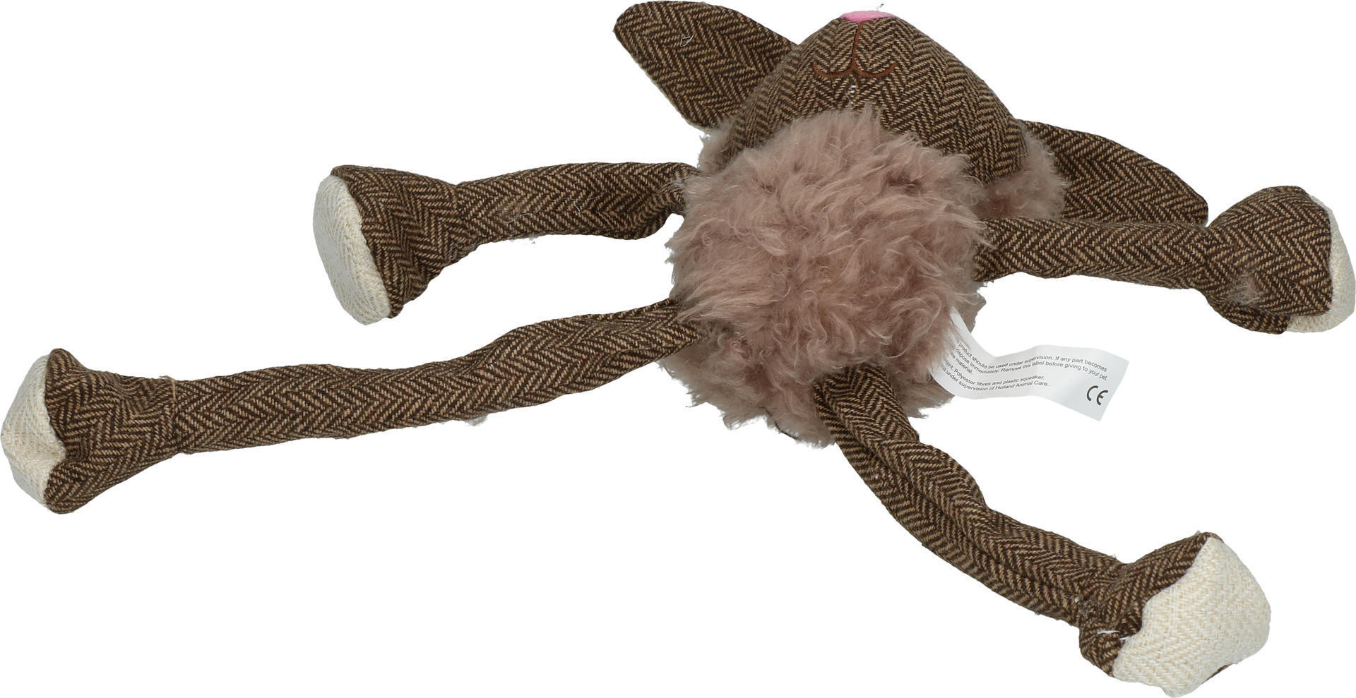 Fluffy brown bunny dog toy plush