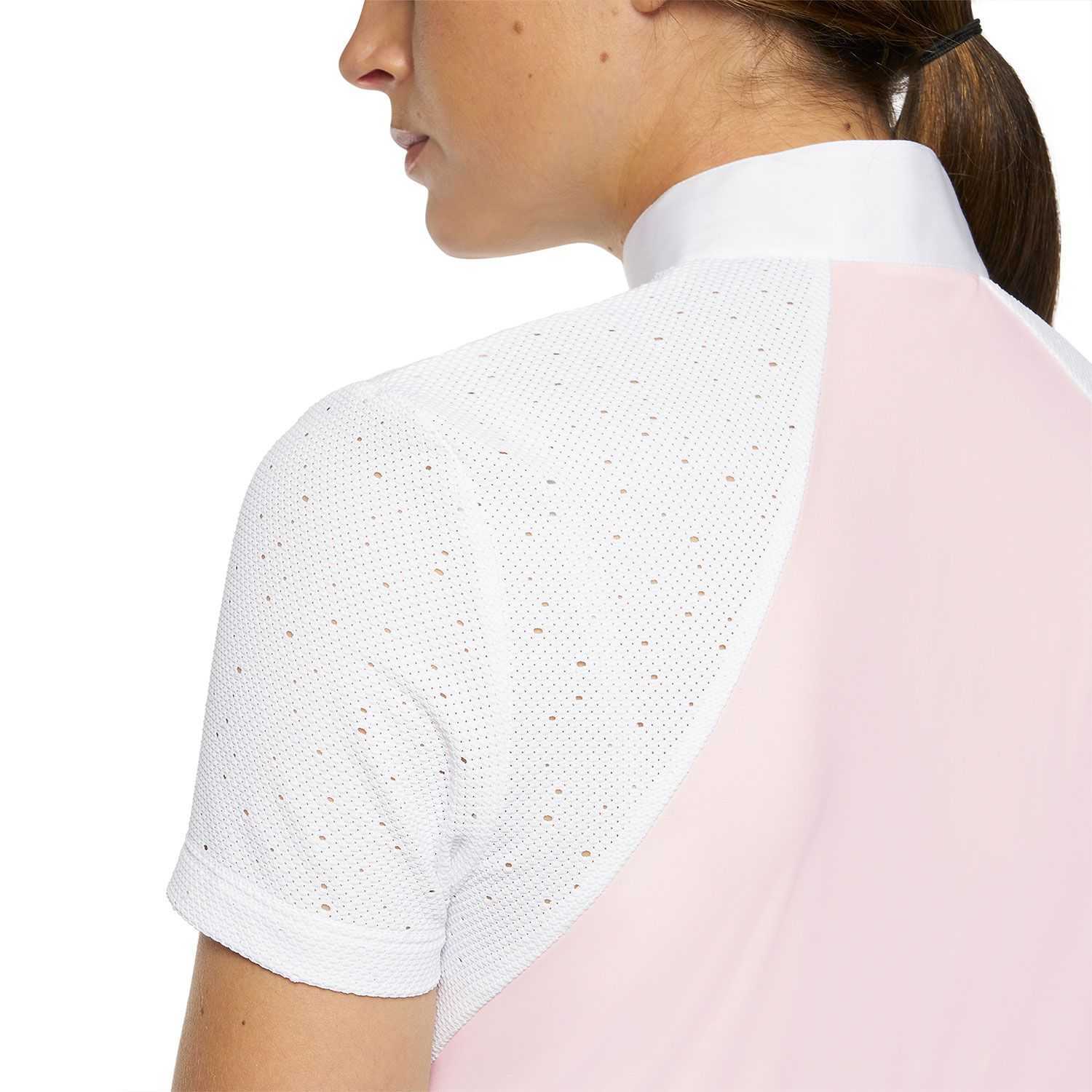 Women's rider  competition shirt perforated inserts