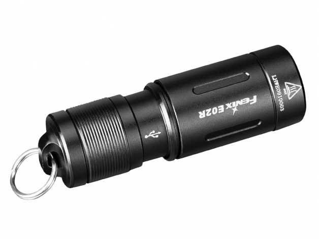 E02R black LED flashlight