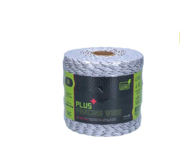 Plus fence wire 3 mm black white 400 m barn livestock electric fence tape