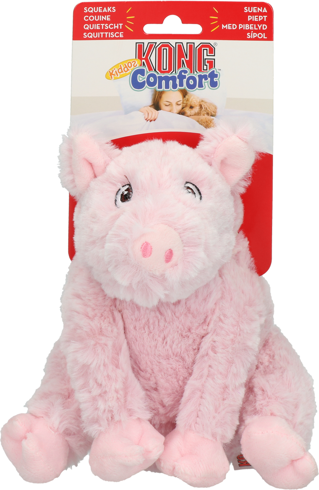 Comfort kiddos pig small plush dog toy