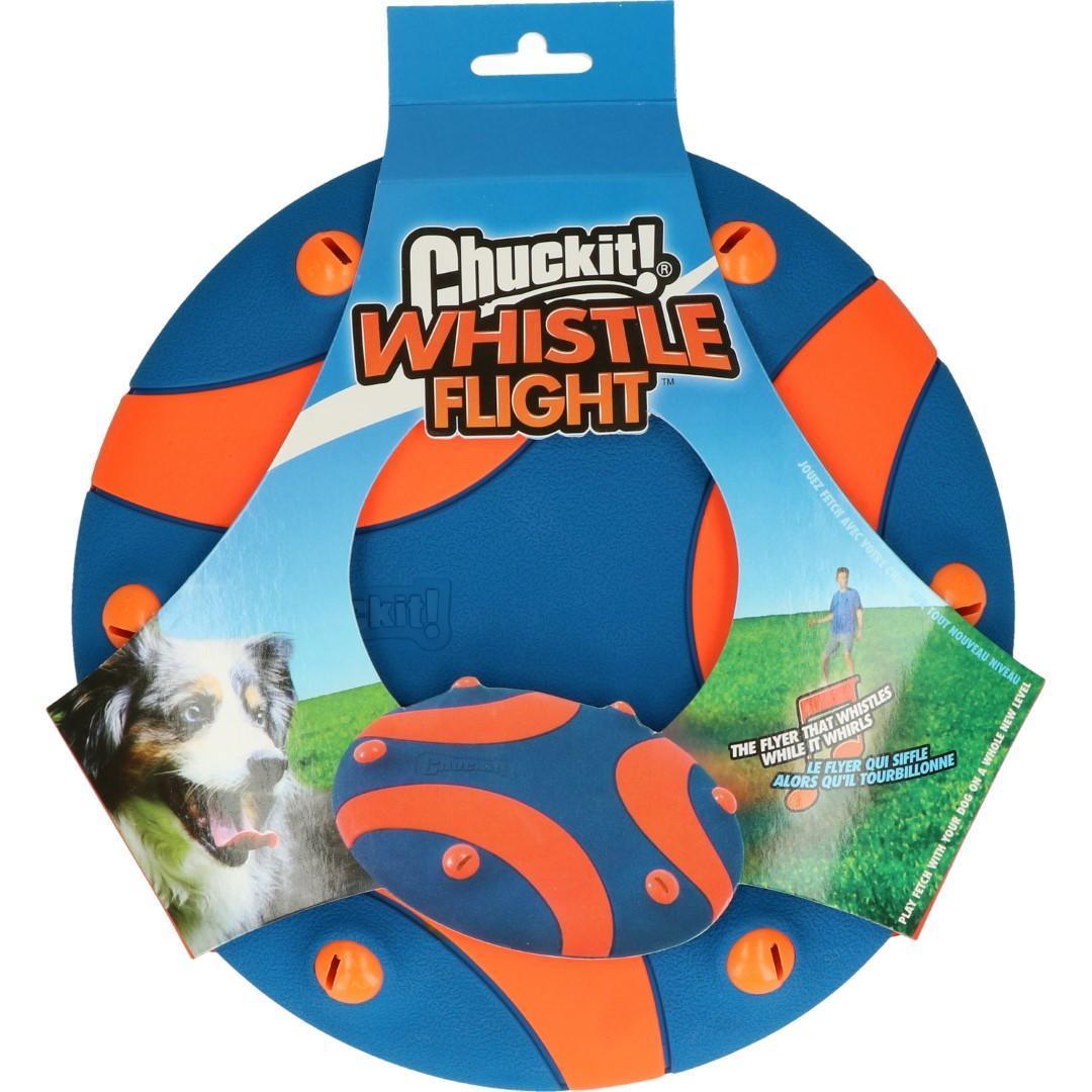 In-flight whistling dog toy frisbee