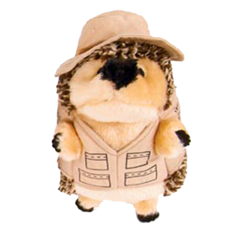 Fisherman hedgehog dog toy plush