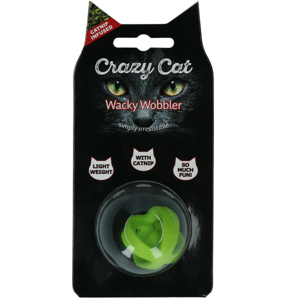 Wacky Wobbler Green ball cat toy