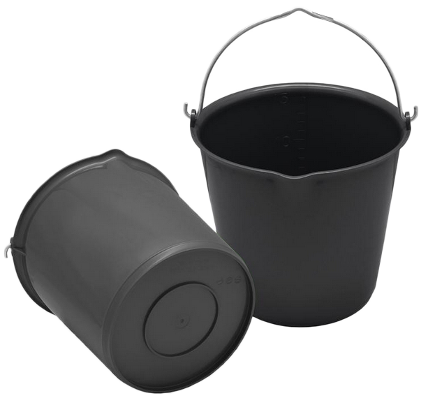 15 l bucket with spout black barn livestock feeding drinking technology feeding bowls
