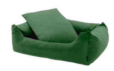 Velour dog bed green S