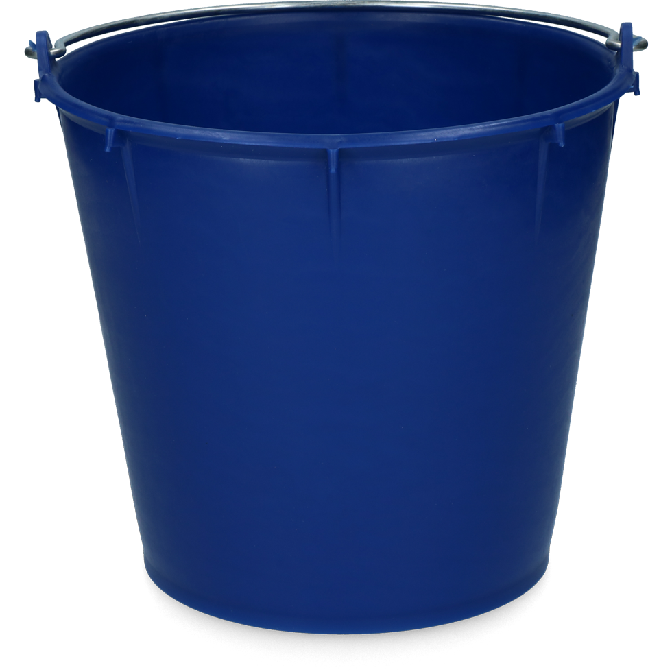 bucket 7 l with handle dark blue stable animal housing feeding drinking technology feeding bowls