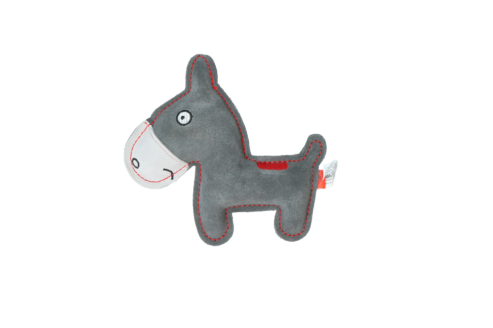 Doggy Doodles dark grey donkey dog toy plush