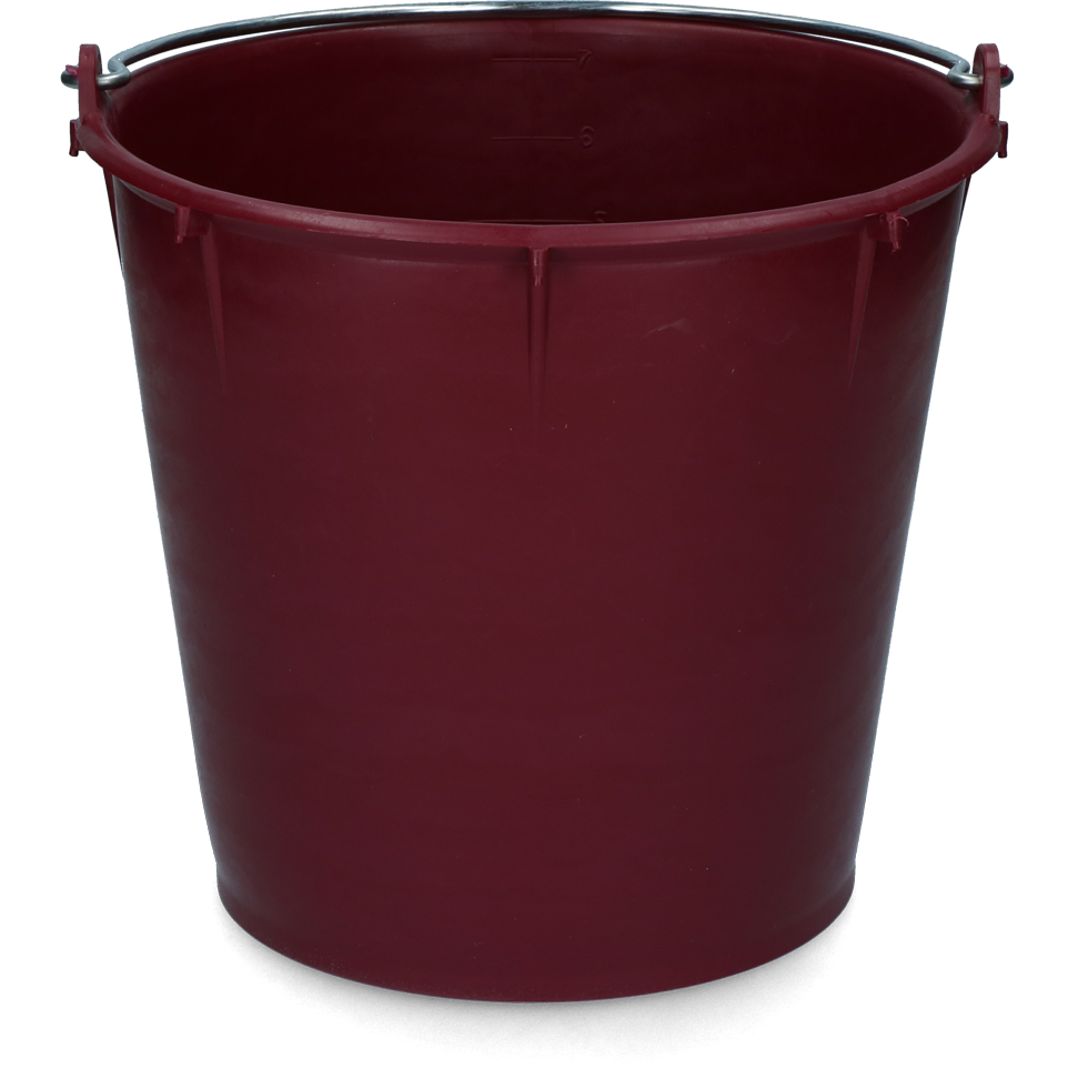 bucket 7 l with handle burgundy barn livestock feeding drinking technology feeding bowls