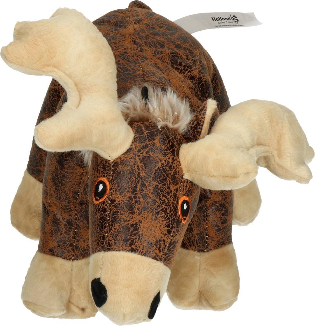 brown moose soft dog toy