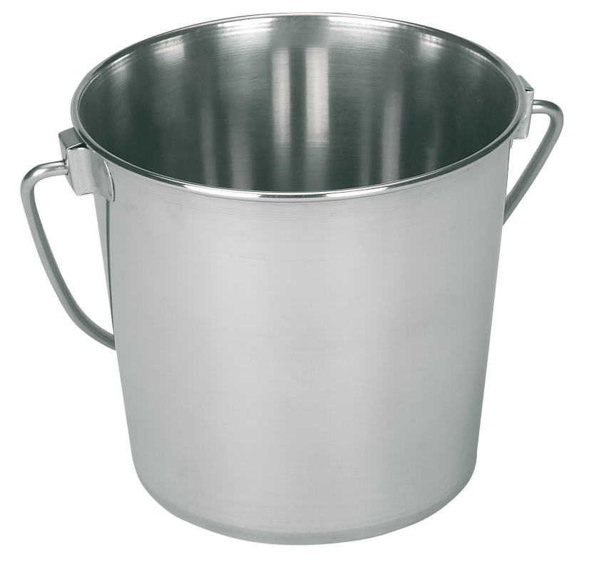 stainless steel bucket 5,7 l stable livestock feeding drinking technology