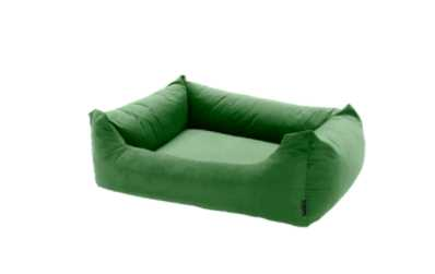 Velour dog bed green S