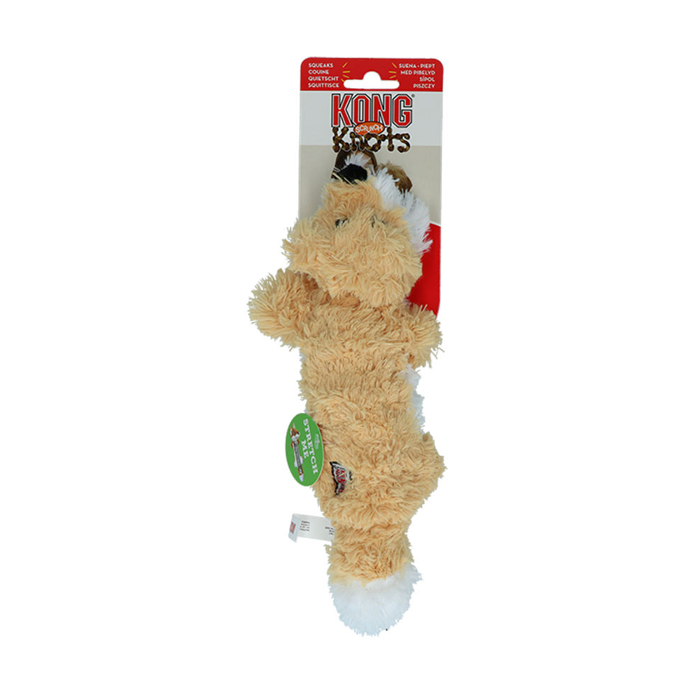 Fox S M plush dog toy