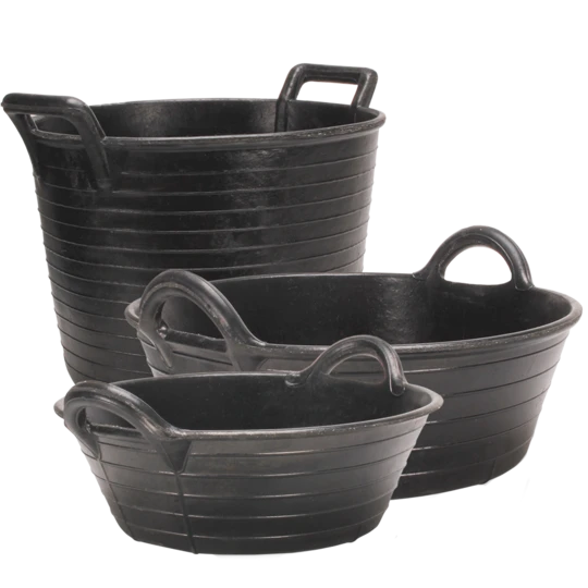 Rubber feeding trough 11 l horse feeding trough