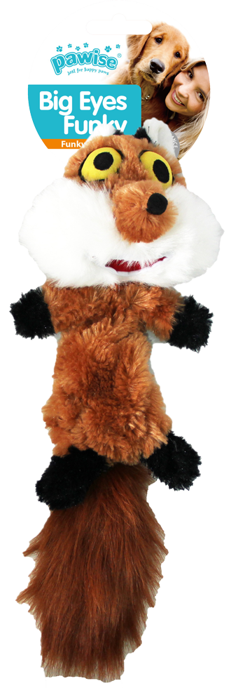 Big-eyed fox 42cm plush dog toy