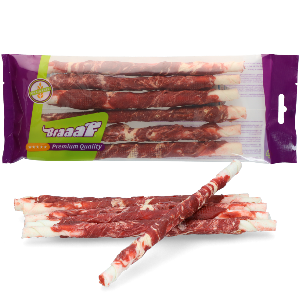 Beef twister for dogs 21cm 6pcs