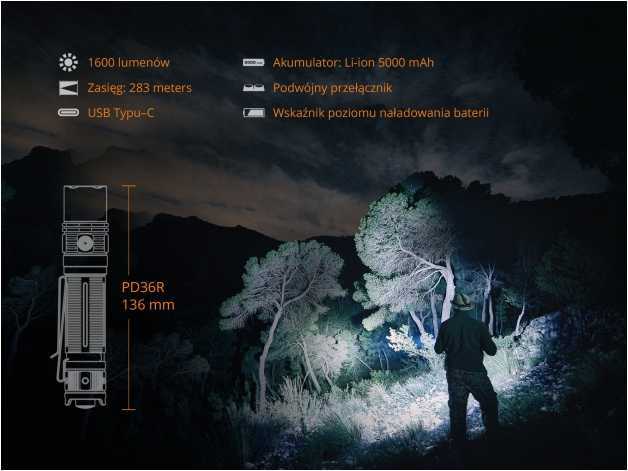 PD36R LED flashlight