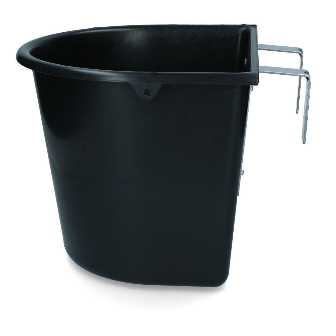 15 litre feeding trough with hooks black barn livestock feeding drinking technology roof bowls