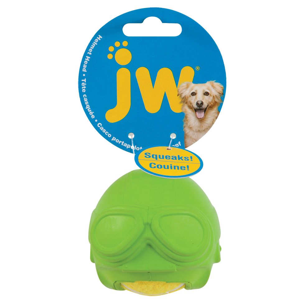 helmet heads aviator 7cm dog toy ball