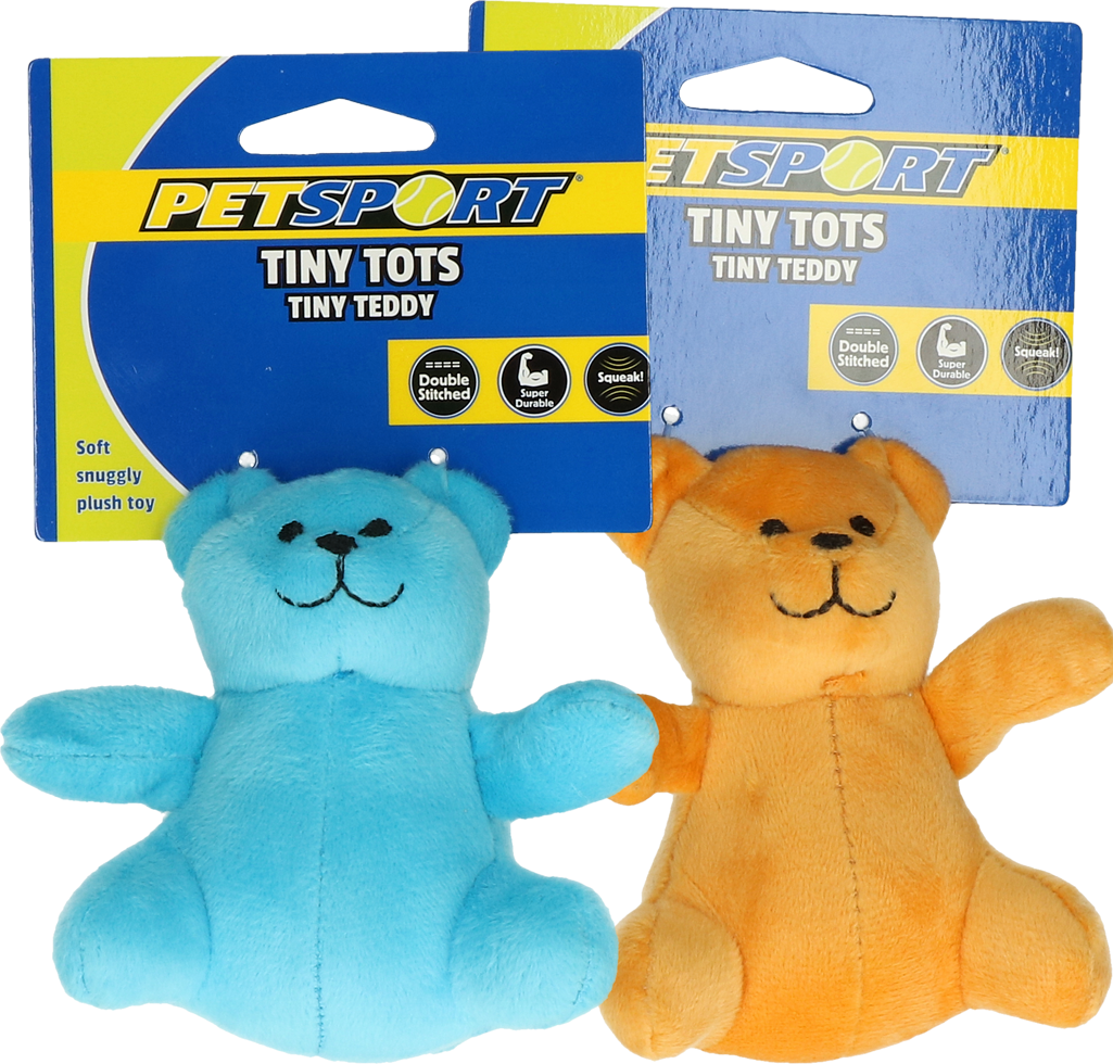 Tiny Tots blue teddy bear plush dog toy