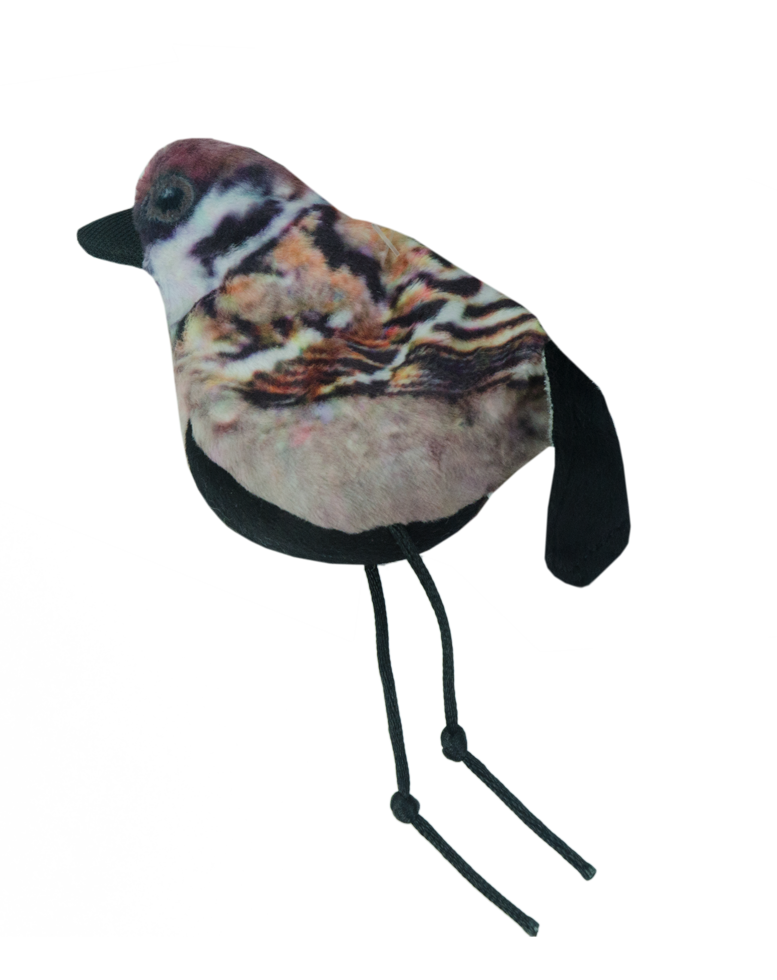 Sparrow cat toy filled with catnip