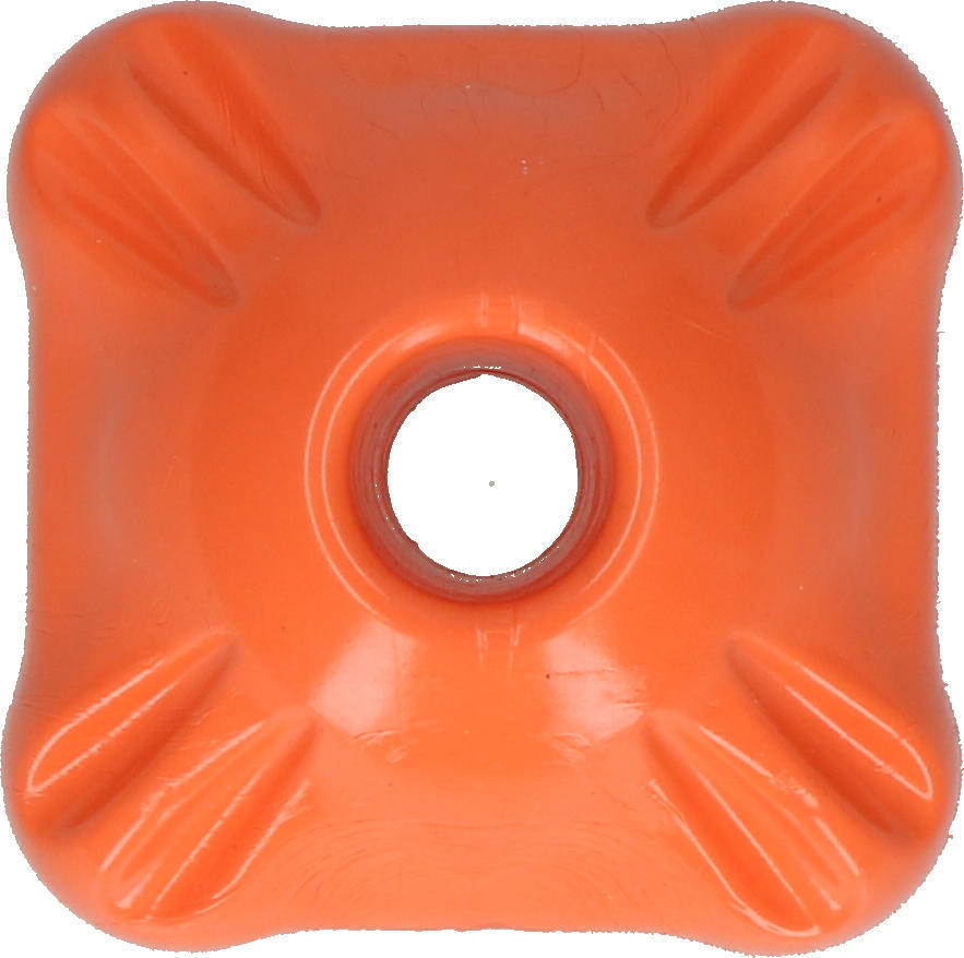 Flex-n-Chew square chew toy orange dog toy with orange reward wall