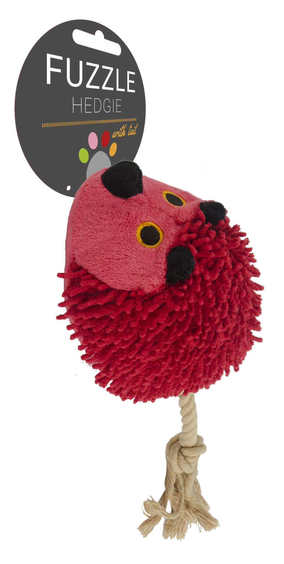 hedgehog soft toy red with 5 beepers dog toy
