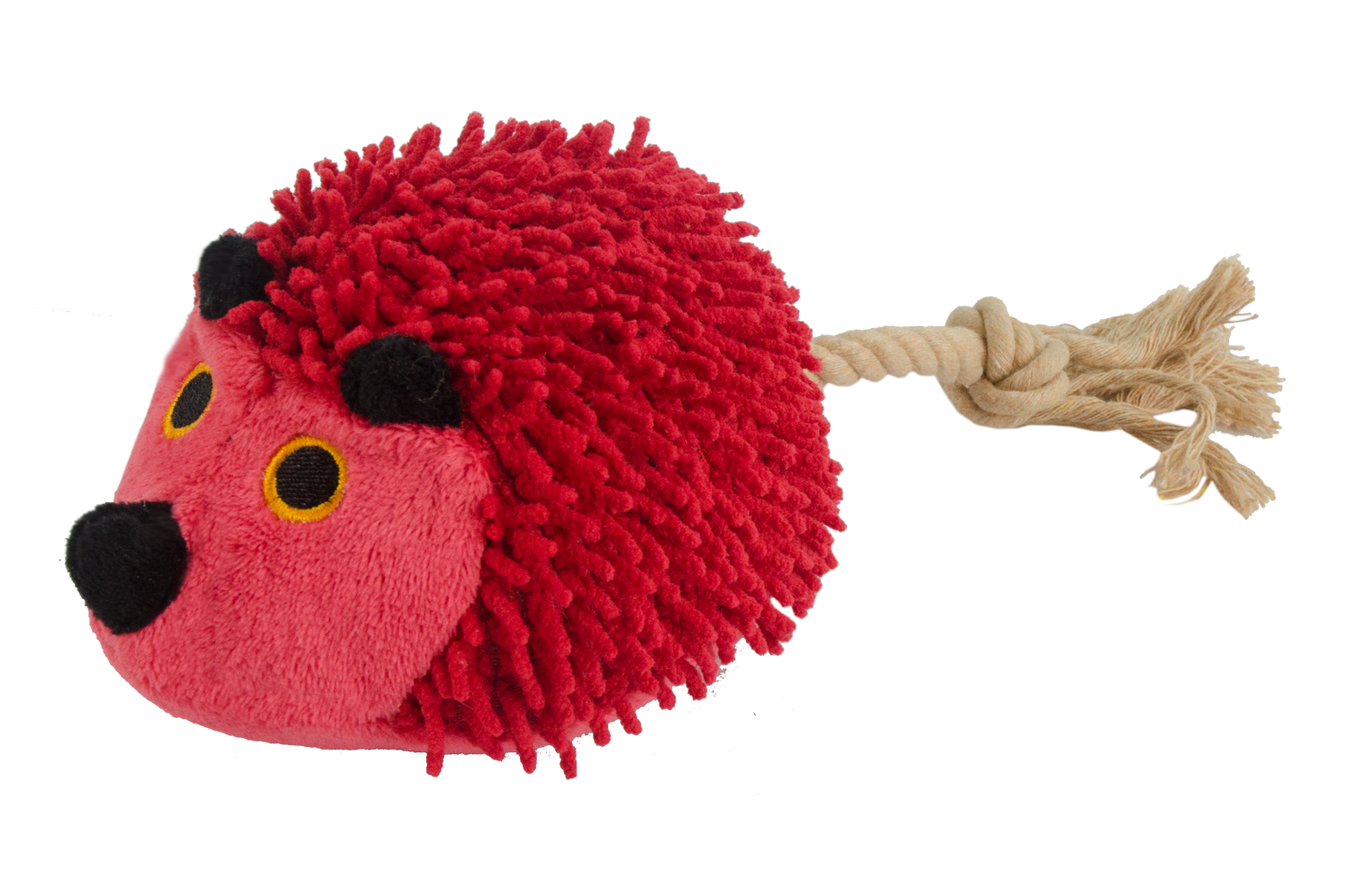 hedgehog soft toy red with 5 beepers dog toy