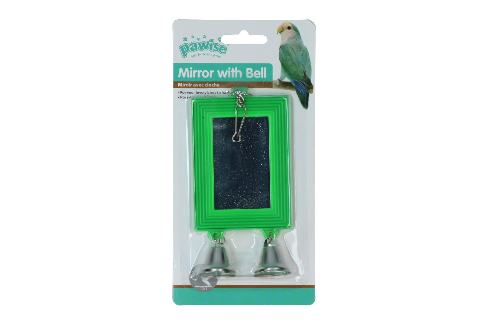 Bird mirror with bell Parrot mirror
