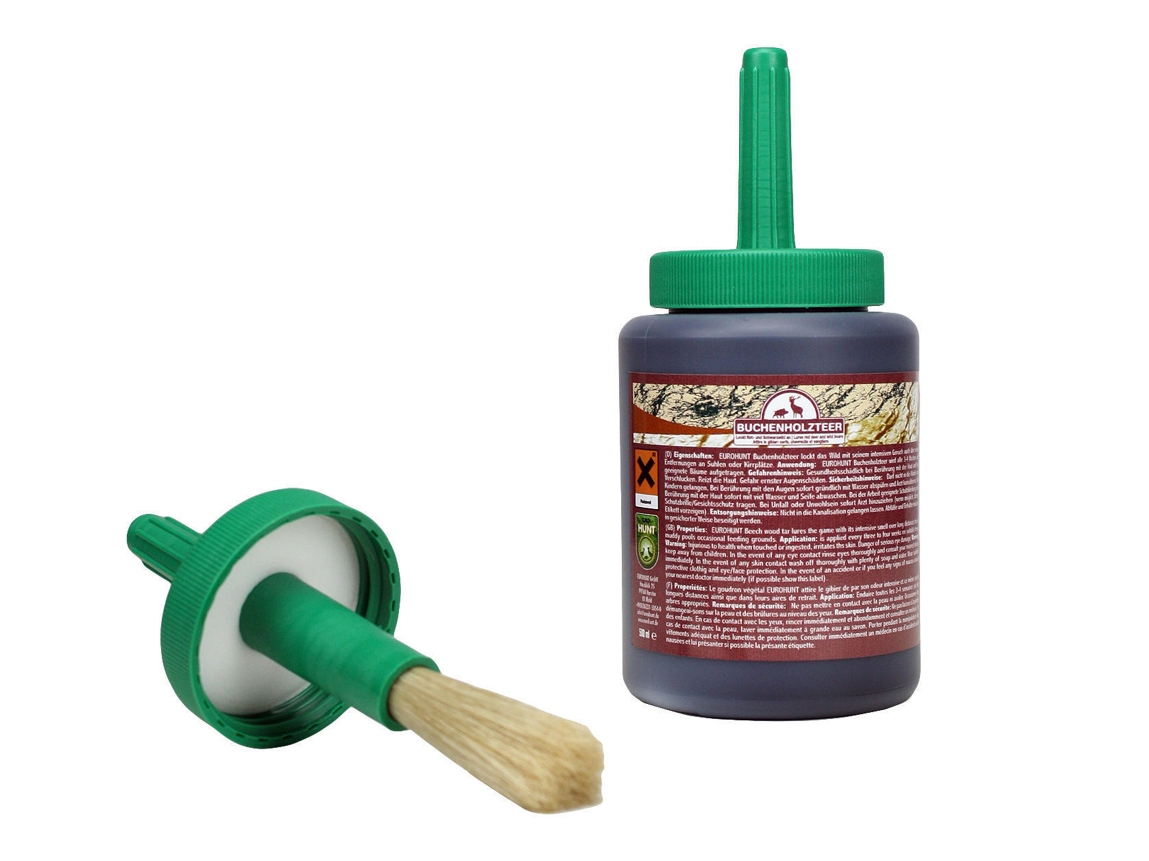 Beech tar 500 ml brush for wild boar bait hunting