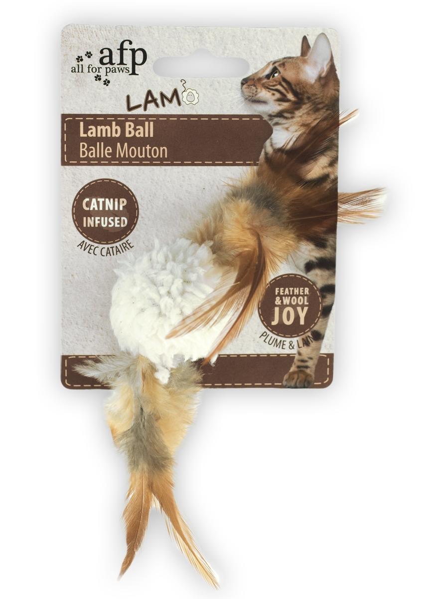 Lambswool-Lamb Ball with bird sound Catnip