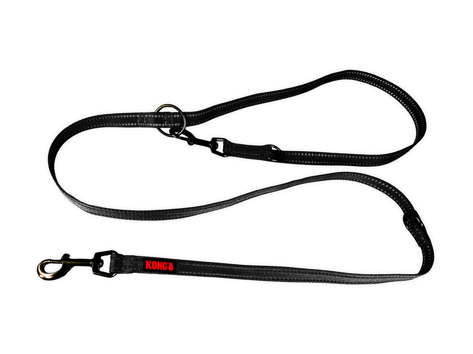Adjustable base dog leash M Black