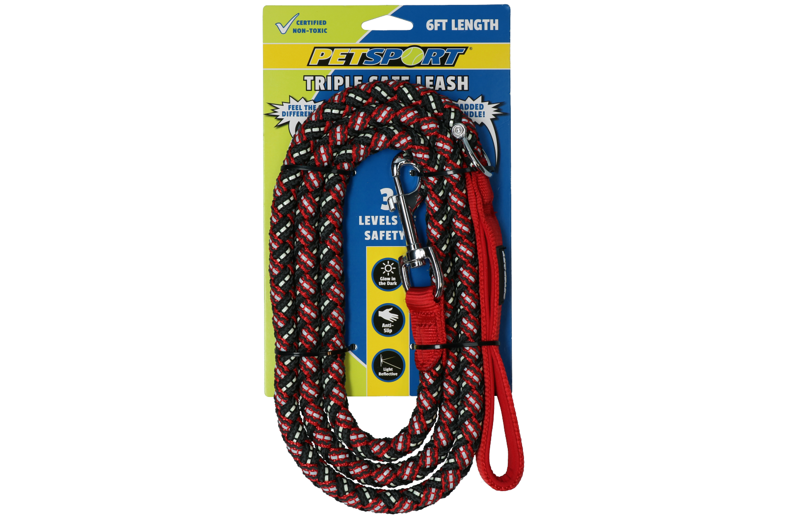 Rope leash 1,8 m red