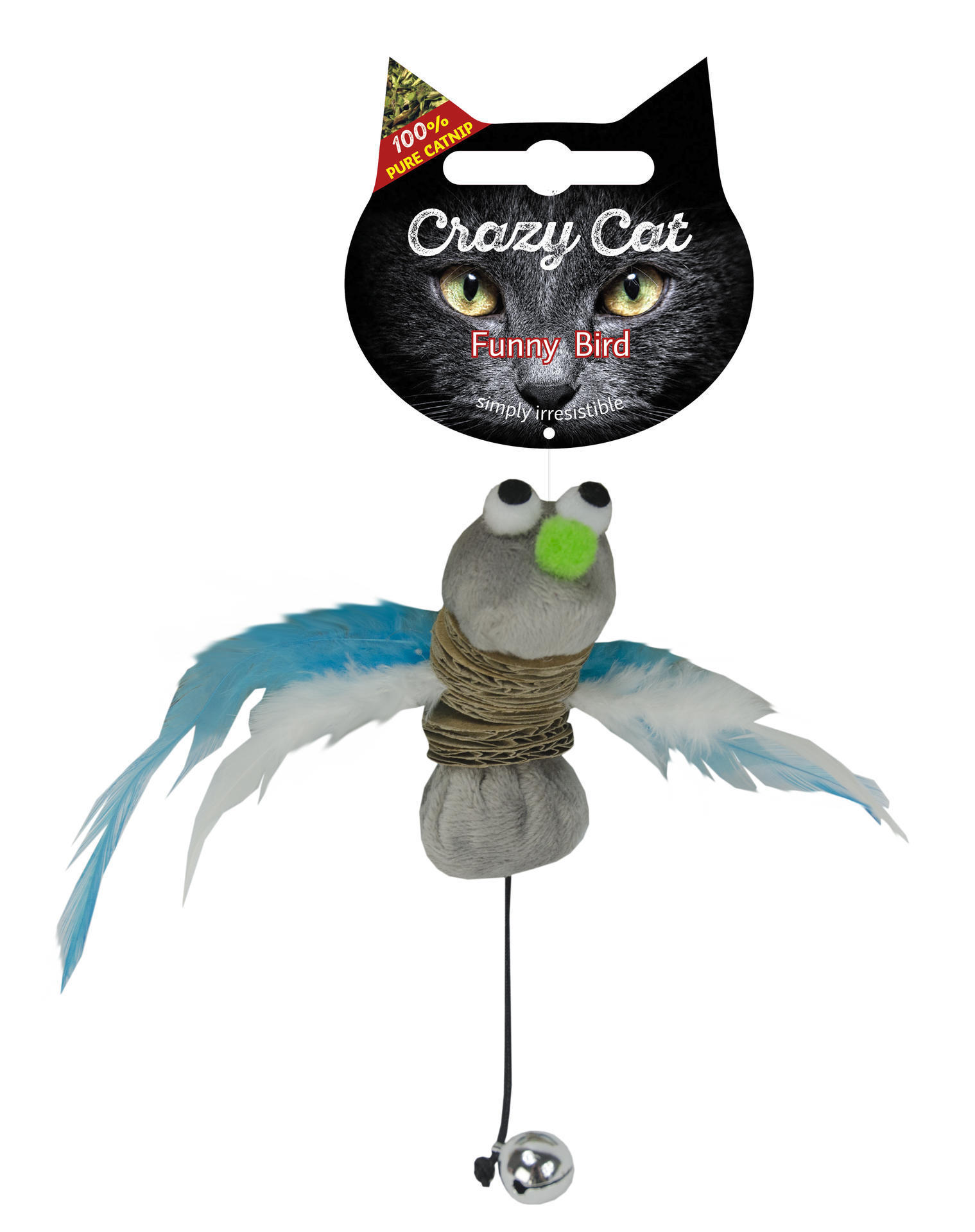 Crazy cat funny bird cat toy with feather cat toy