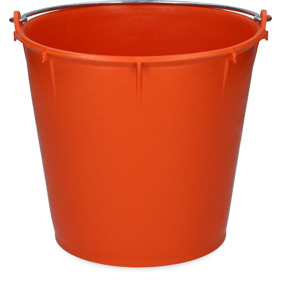bucket 7 l with handle, orange