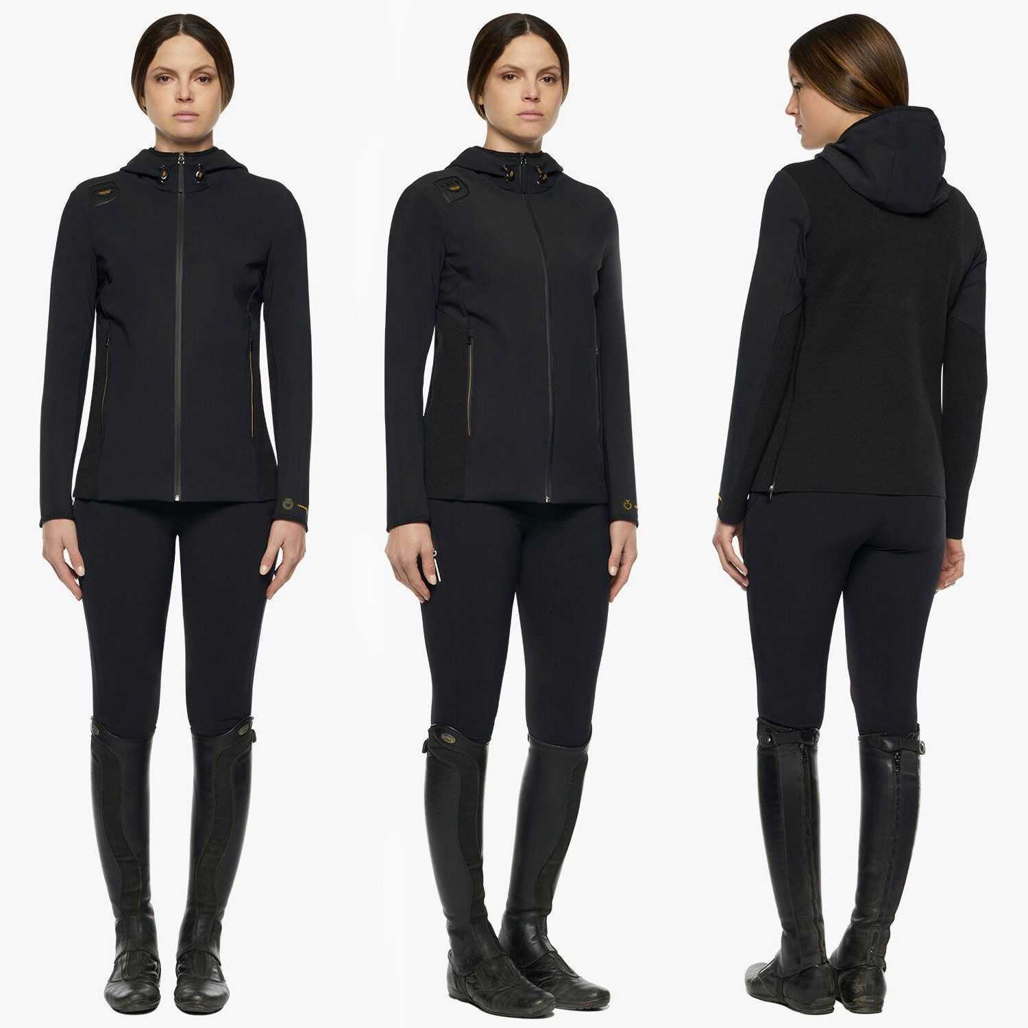 R-Evo  + Tech Knit woman riding softshell jacket