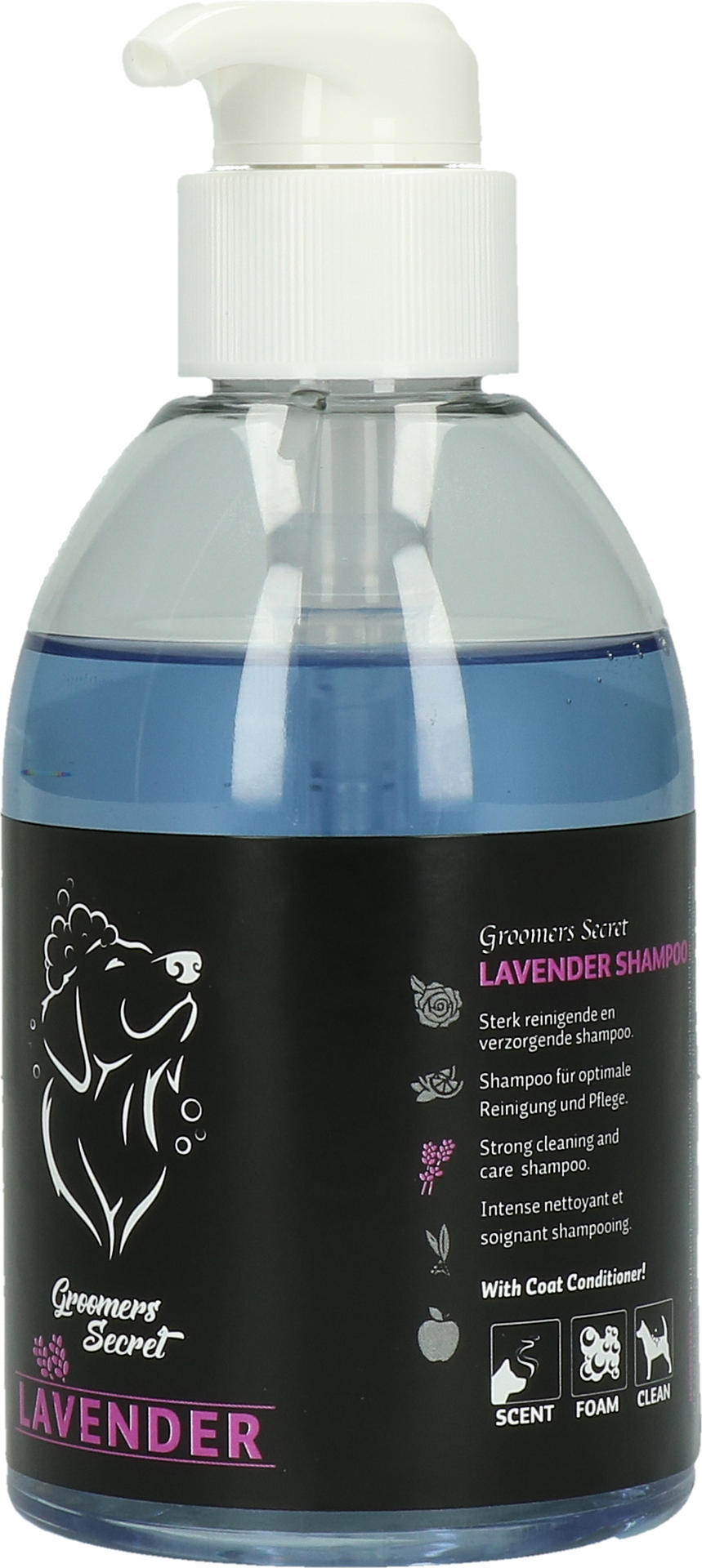 Lavender scented shampoo with strong cleansing action, Dog shampoo, grooming