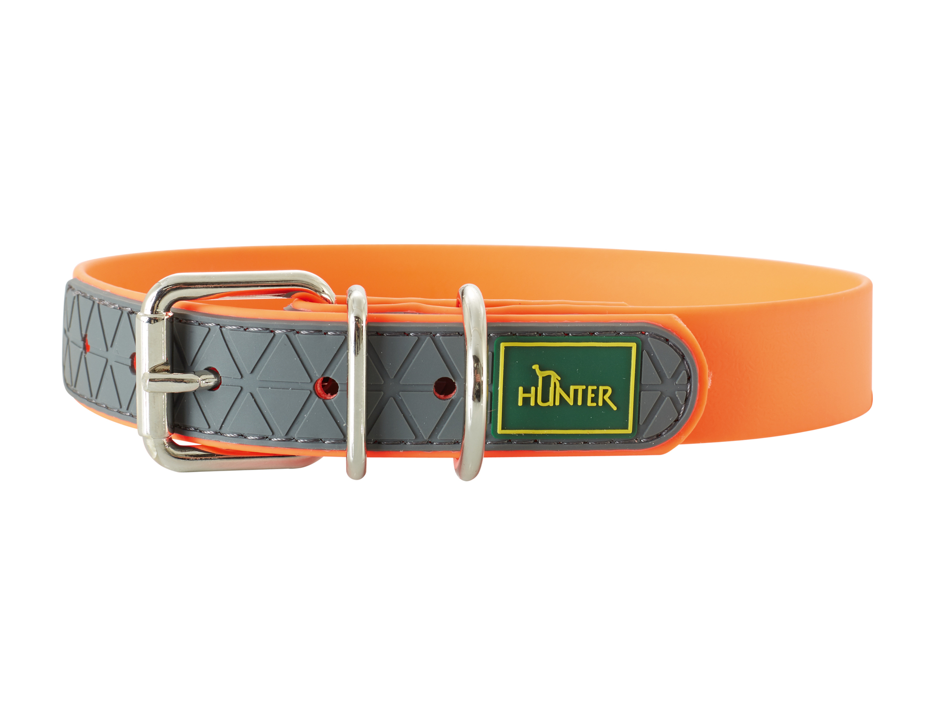 Dog collar neon orange length 45 cm