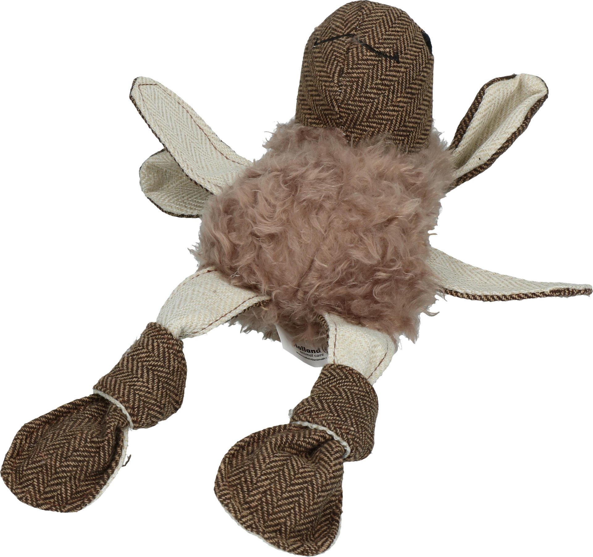 Flat brown lamb dog toy plush