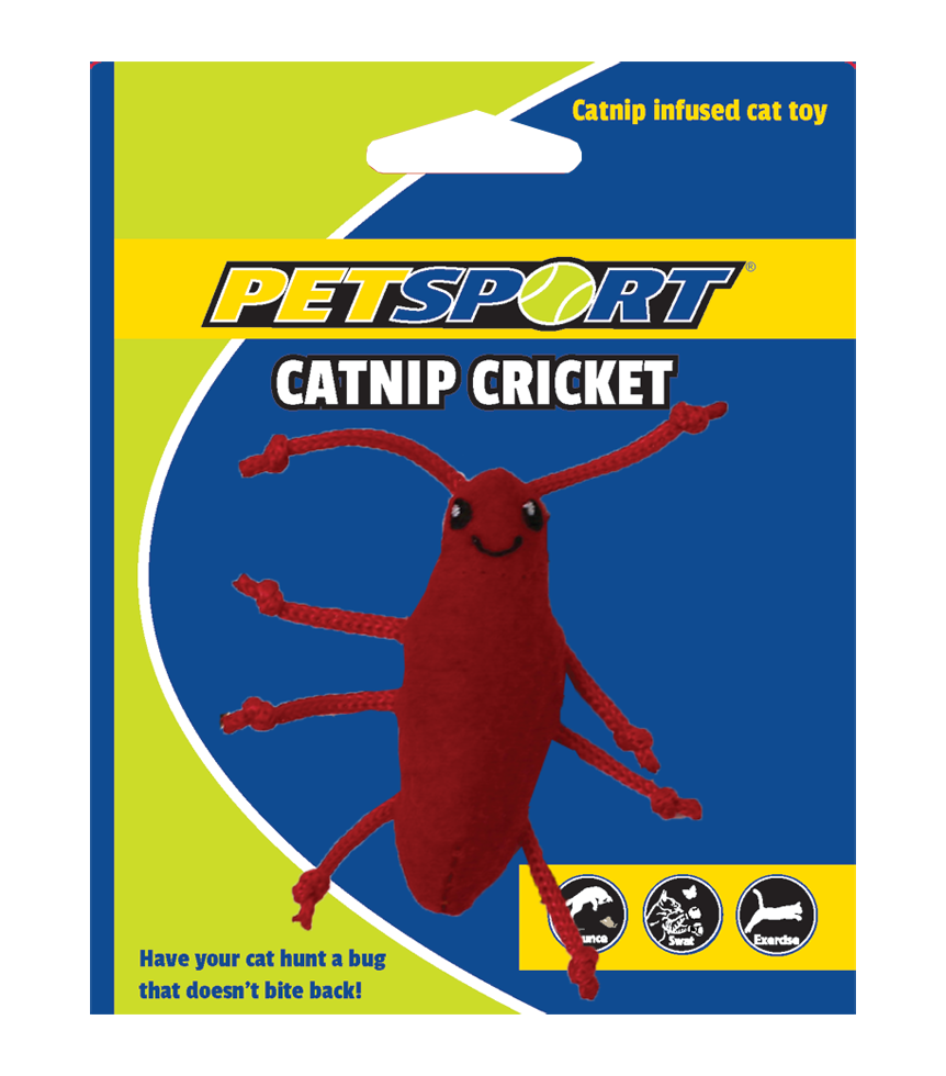 Cat Root Cricket red plush cat toy