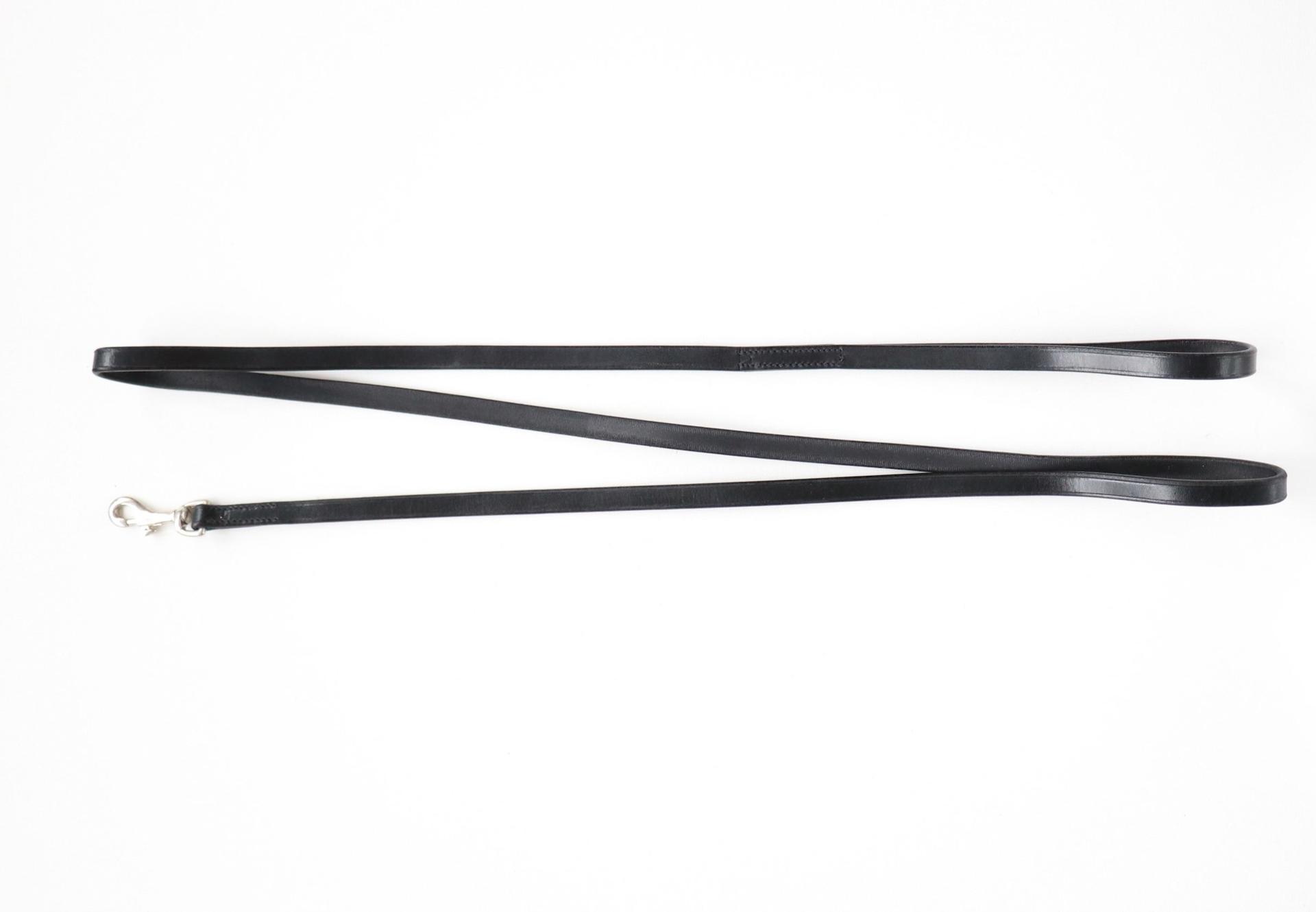 017 Leather puppy leash black 180cm special