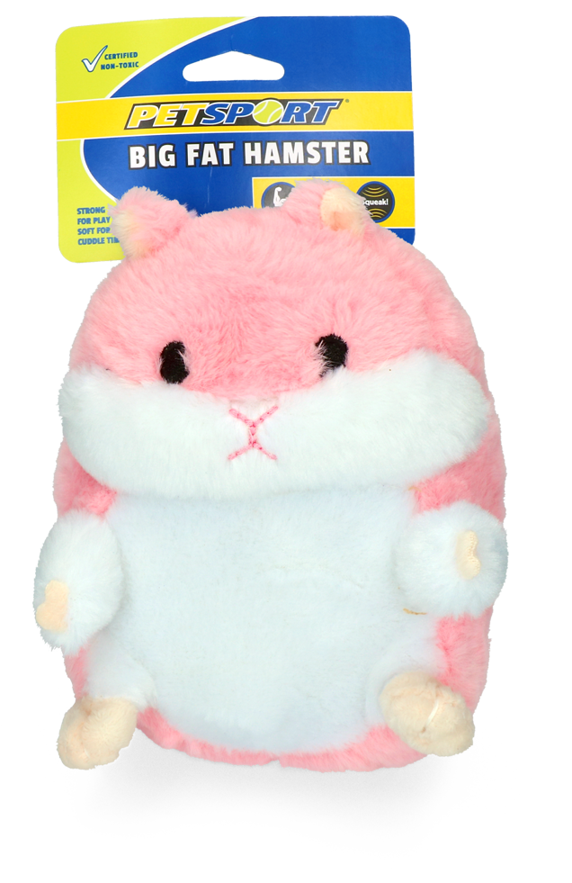 Big fat hamster pink dog toy