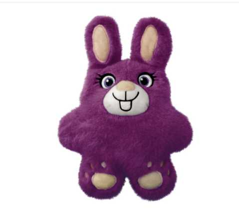 Beeping bunny plush dog toy